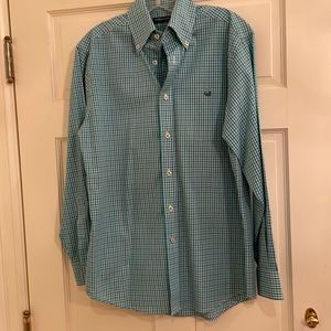 Men’s Southern Marsh Small Blue/Green gingham check button down